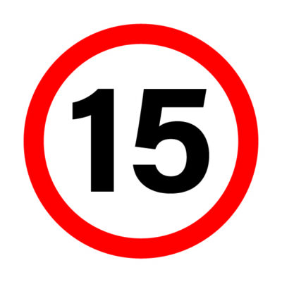 Speed Limit Sign - 02BD-G0205 - 15 KMH